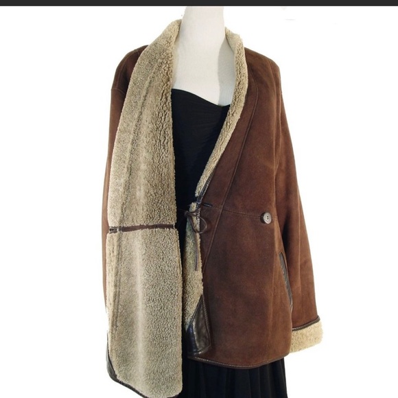 Vtg Kenzo shearling coat made in France size small - Picture 5 of 9